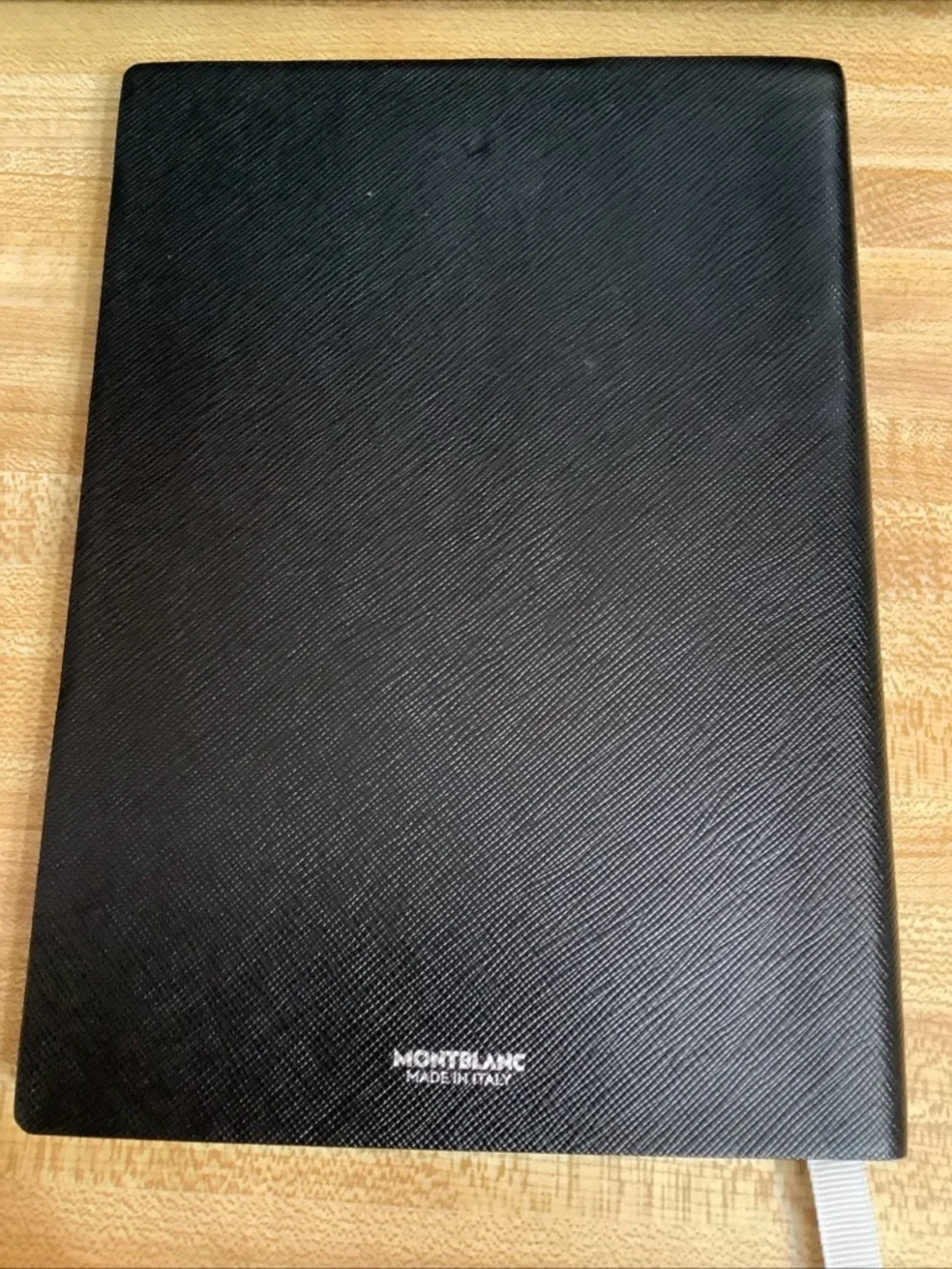 Montblanc Fine Stationery Lined Small Black Saffiano Leather Notebook # 146​
